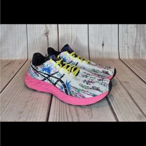Asics Gel Nimbus 24 Women's Size 11B Tropical White Pink Running Shoes